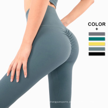 Controle de barriga High Rise Yoga Leggging Scrunch Butt Yoga Pants perfeitas Leggings de levantamento de bunda apertada